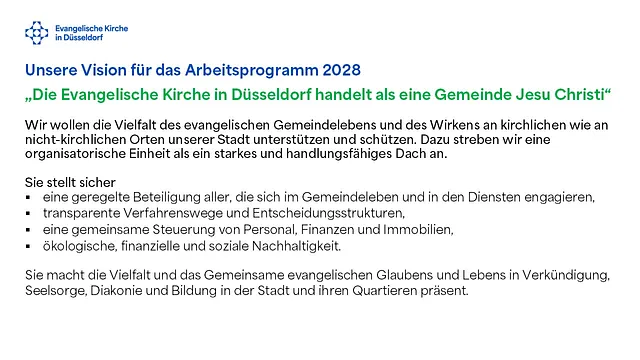 Vision für das Arbeitsprogramm 2028