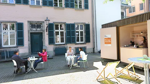 Pop-up Seelsorge in der Berger Kirche; Foto: evdus