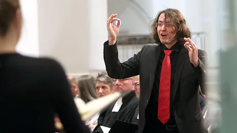Kirchenmusikdirektor Wolfgang Abendroth; Foto: Martina Chardin