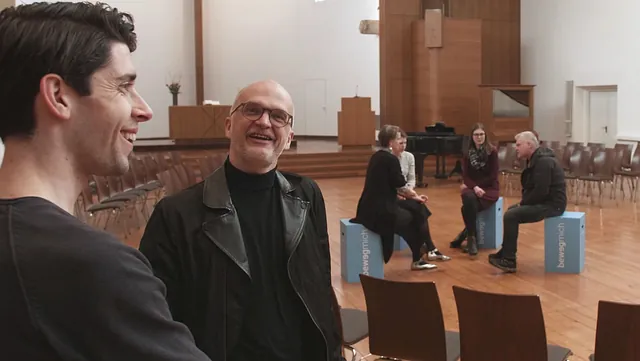 Ehrenamtliche beim Projekt "Emmaus bewegt sich"