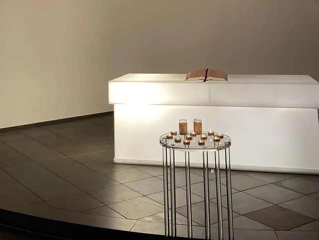 Pop-up Seelsorge in der Berger Kirche; Foto: evdus