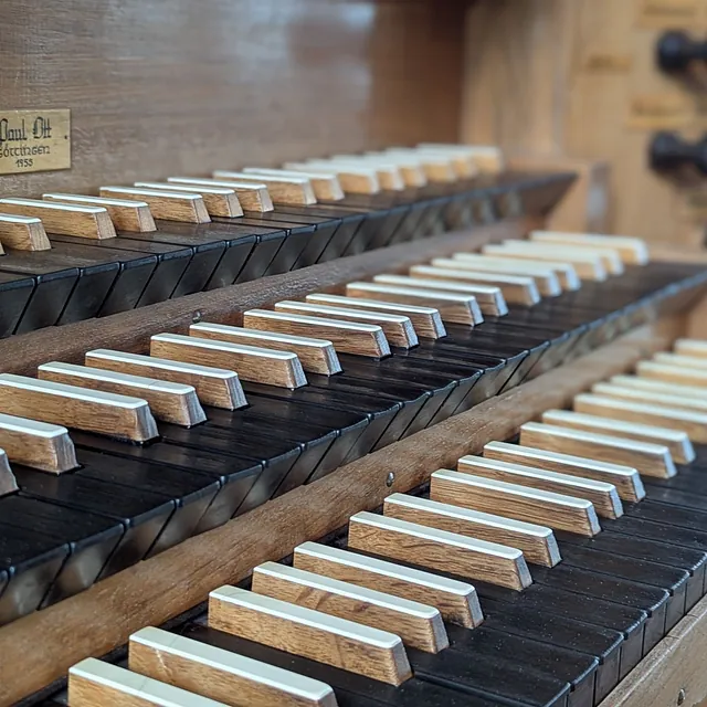 Spieltisch der Ott-Orgel in der Matthäikirche; Foto: evdus