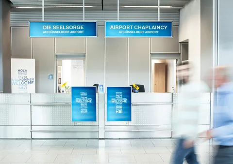 Die Flughafenseelsorge am Düsseldorfer Flughafen; Foto: evdus