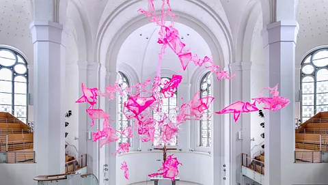 Kunstinstallation in der Johanneskirche; Foto: Aljoscha