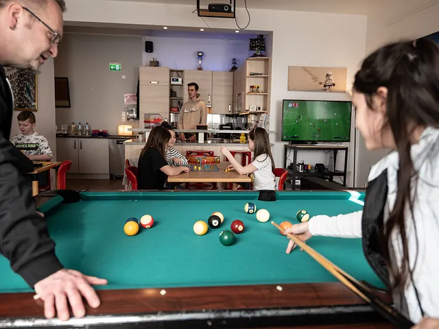 Unser Billardtisch erfreut sich großer Beliebtheit.